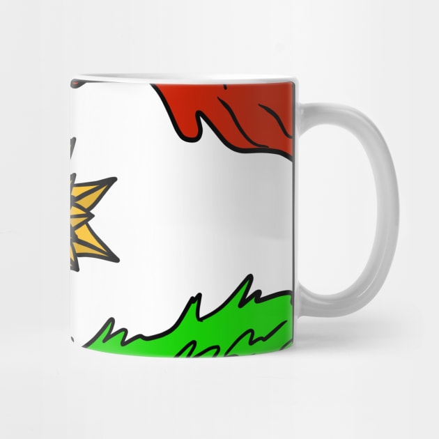 kurdish flag. flag of kurdistan. by JJadx